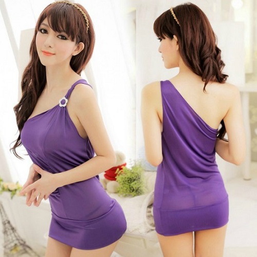 单肩OL诱惑职业装