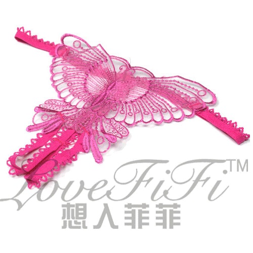 性感蕾丝彩蝶开档裤